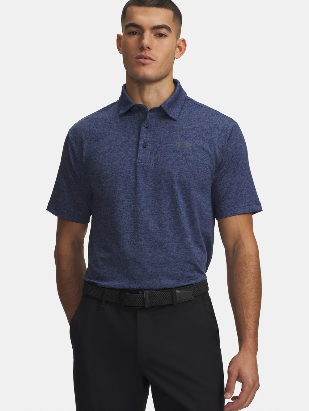 Under Armour The Playoff Polo Men’s Large Midnight Navy Performance Golf Shirt
